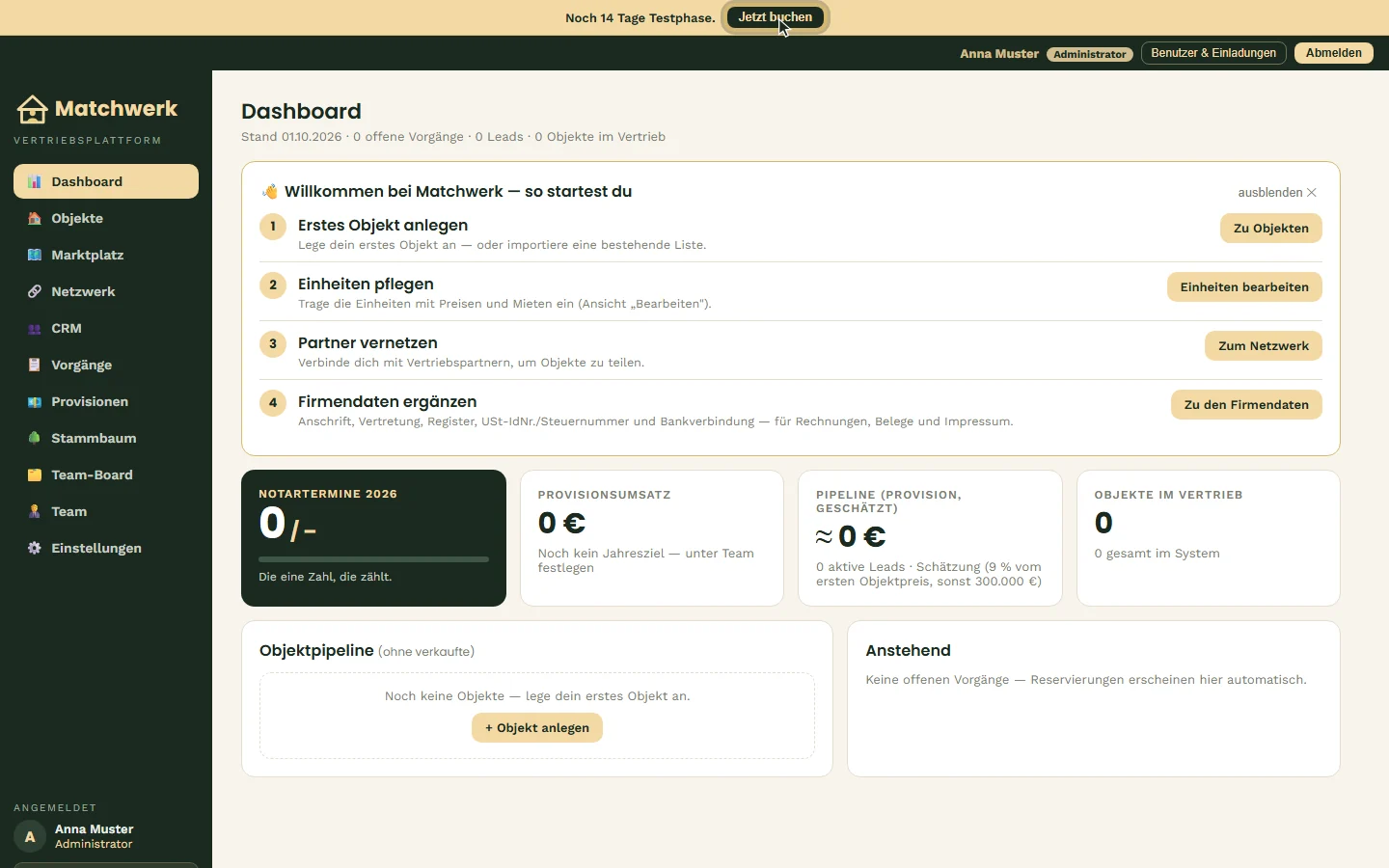 „Noch 14 Tage Testphase.