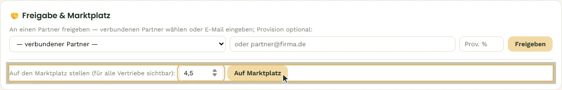 Objekt neu auf den Marktplatz stellen