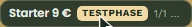 Tarif Starter in der Testphase mit Nutzungsanzeige